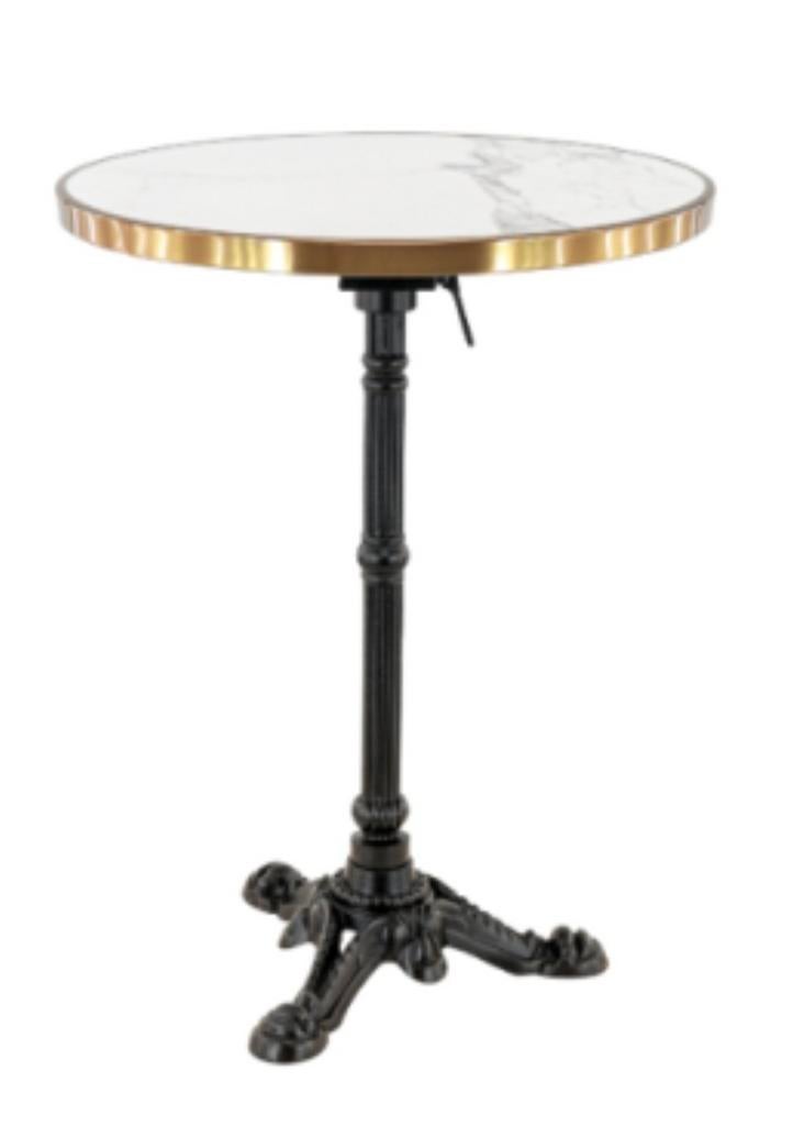 Franse bistro tafels INKLAPBAAR goud rand 60cm horeca ACTIE!, Ophalen of Verzenden, Nieuw, Rond