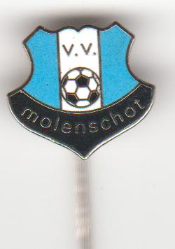 VV Molenschot emaille amateur voetbal speld in gave staat, Verzenden, Zo goed als nieuw, Sport