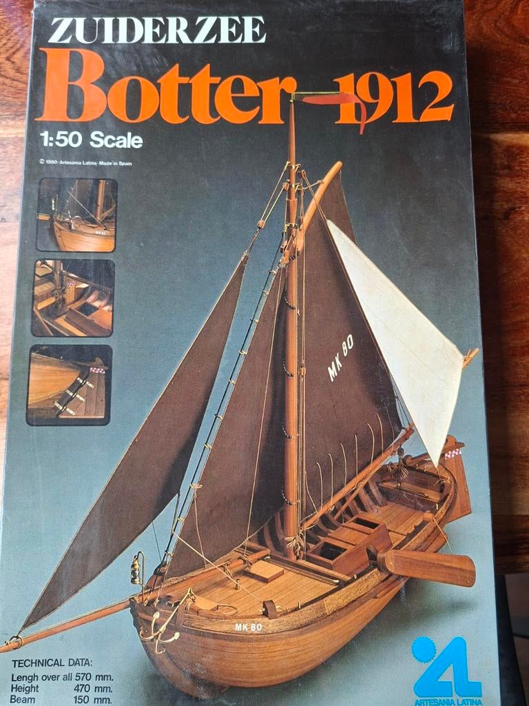 Bouwdoos Zuiderzee Botter 1912 Artesania Latina 1:50, Ophalen of Verzenden