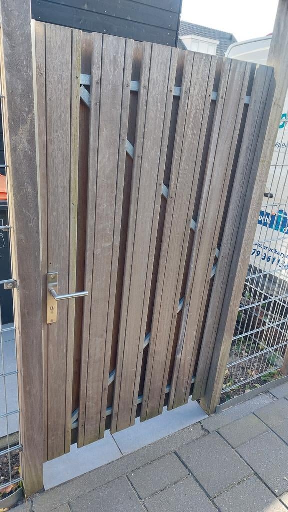 Hardhouten tuindeur poortdeur schuttingdeur tuin poort deur, Tuin en Terras, Schuttingen, Ophalen, Hout, Minder dan 3 meter, 1 tot 2 meter