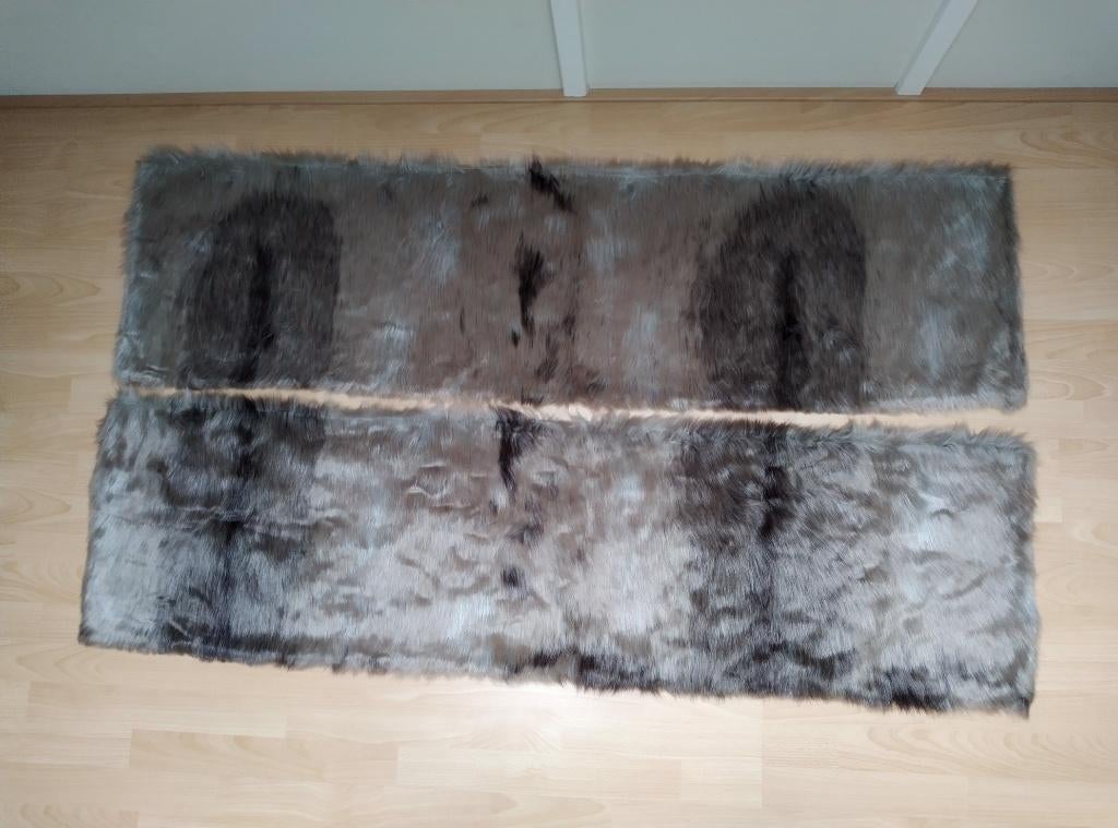 z.g.a.n. 2 tafellopers/kleedjes van (nep) bont, Minder dan 50 cm, Bruin, Ophalen of Verzenden, Zo goed als nieuw