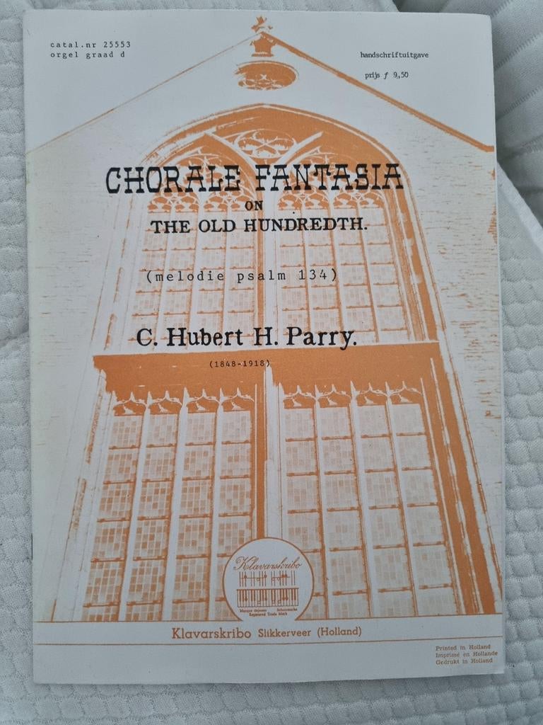 Klavarskribo - fantasia over The old Hundred - H. Parry, Ophalen of Verzenden, Gebruikt, Artiest of Componist, Populair