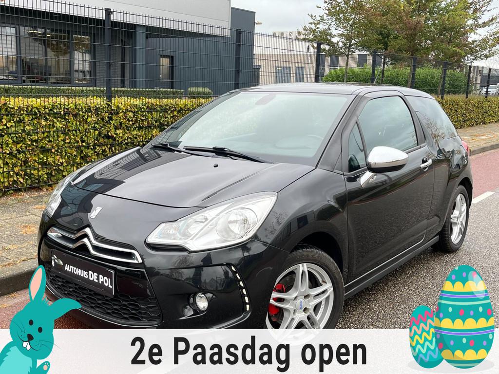 Citroen DS3 1.4 Chic Cruise/Climate-control Lm-velgen APK is, Gebruikt, Zwart, 4 cilinders, Alcantara