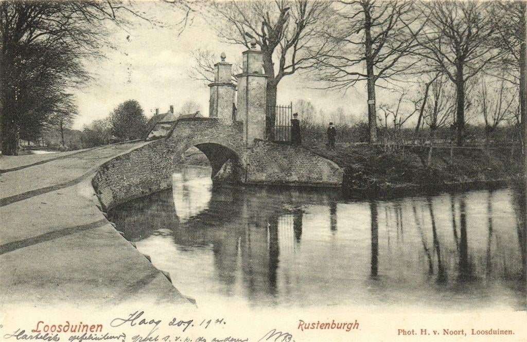 Loosduinen - Rustenburgh - 1901 gelopen, Verzamelen, Ansichtkaarten | Nederland, Gelopen, Noord-Brabant, Voor 1920, Ophalen of Verzenden
