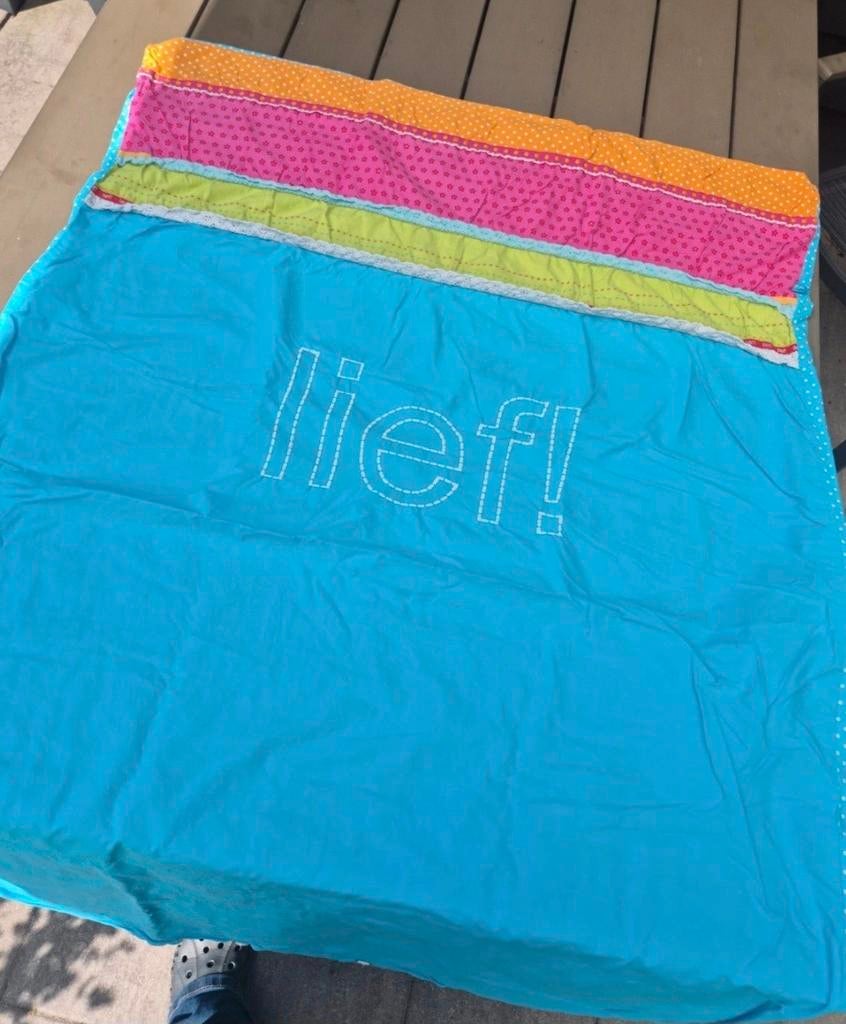 Lief! Ledikant dekbedovertrek 100x135 cm, Ophalen of Verzenden, Gebruikt, 100 cm of meer, Deken