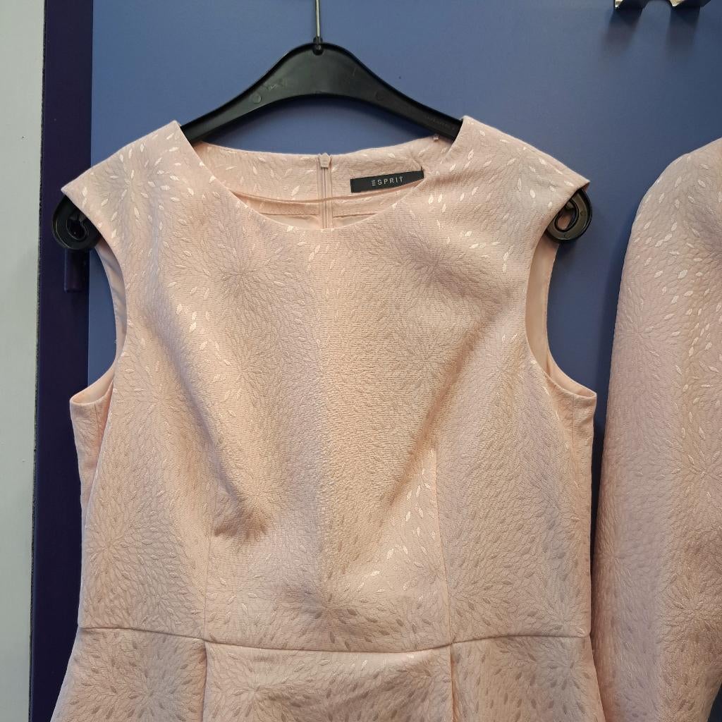 Esprit set: Jurk + bolero blazer nude roze patroon 36 41805, Esprit, ., Ophalen of Verzenden, Zo goed als nieuw