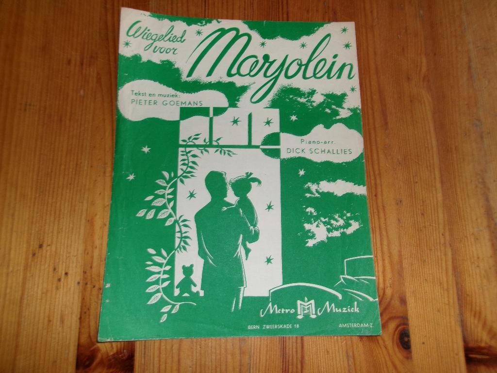 Wiegelied voor Marjolein - Pieter Goemans, Muziek en Instrumenten, Bladmuziek, Accordeon, Gebruikt, Ophalen of Verzenden, Artiest of Componist