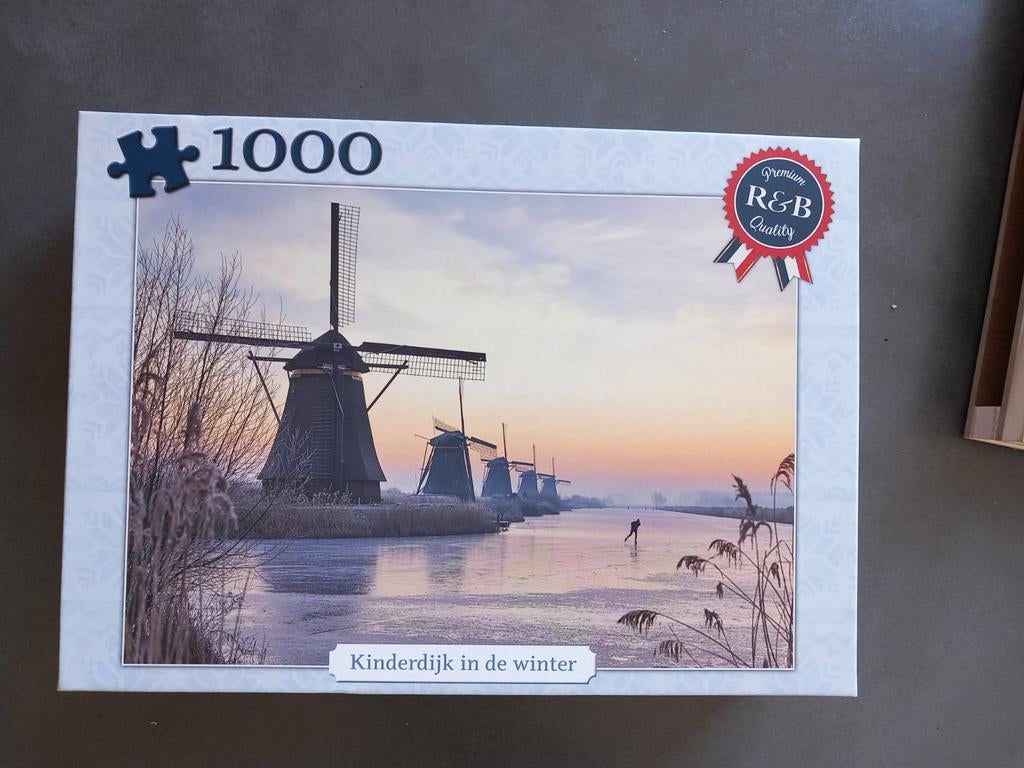 Mooie puzzel Molens Kinderdijk., Ophalen of Verzenden, 500 t/m 1500 stukjes, Zo goed als nieuw