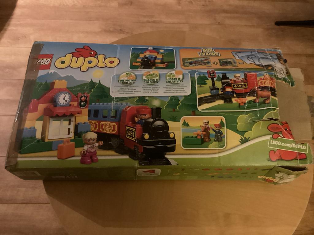 Duplo stoomtrein met extra railsstukken, Kinderen en Baby's, Speelgoed | Duplo en Lego, Ophalen of Verzenden, Gebruikt, Complete set