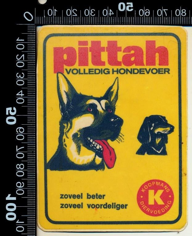 Sticker: Pittah - Volledig hondevoer (Ruitsticker), Ophalen of Verzenden, Zo goed als nieuw, Dier en Natuur
