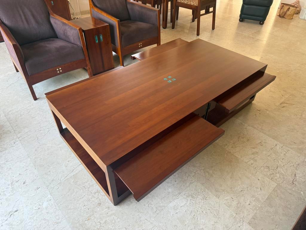 Schuitema, art deco kersenhouten salontafel, Ophalen