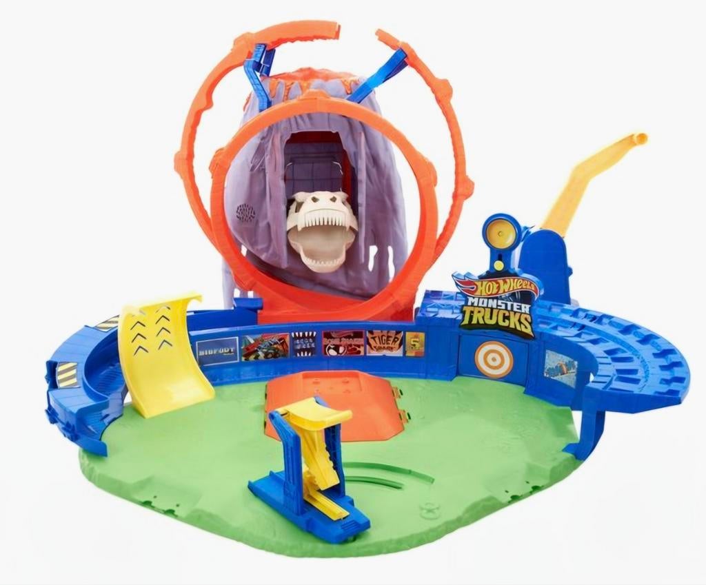 Hot Wheels Monster Trucks Vulkaan Speelset, Ophalen, Zo goed als nieuw, Jongen of Meisje
