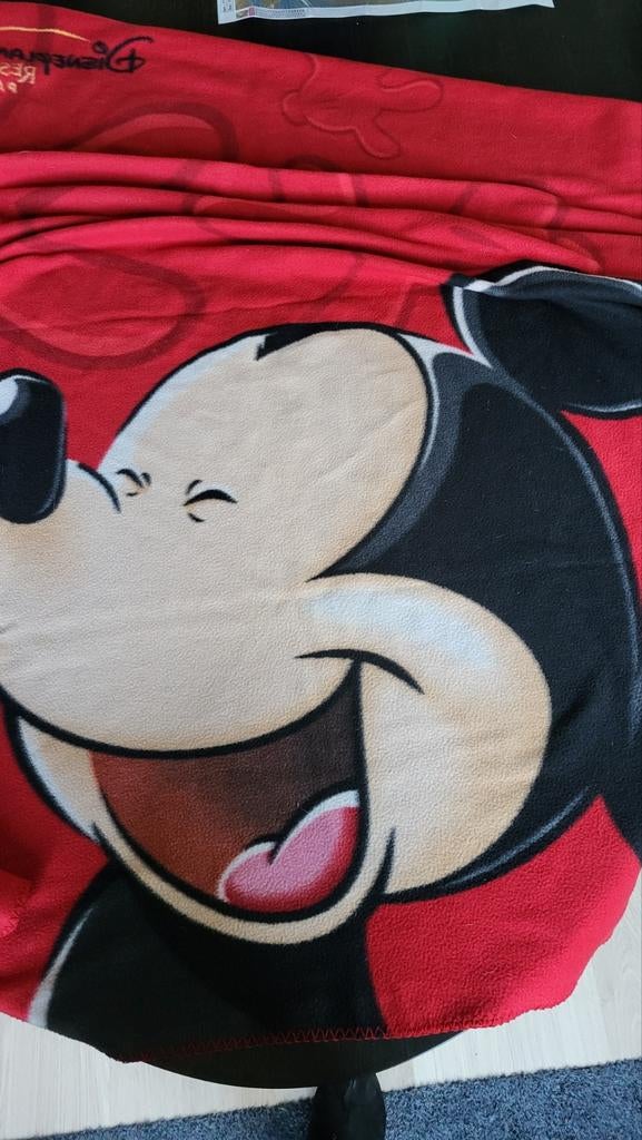 Fleece deken 120x170 Disneyland Parijs Mickey Mouse, Verzamelen, Disney, Ophalen of Verzenden, Gebruikt