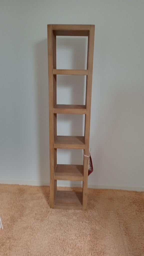 Rekje met vakjes, CD, plant, boek, Acacia hout, Ophalen, Nieuw