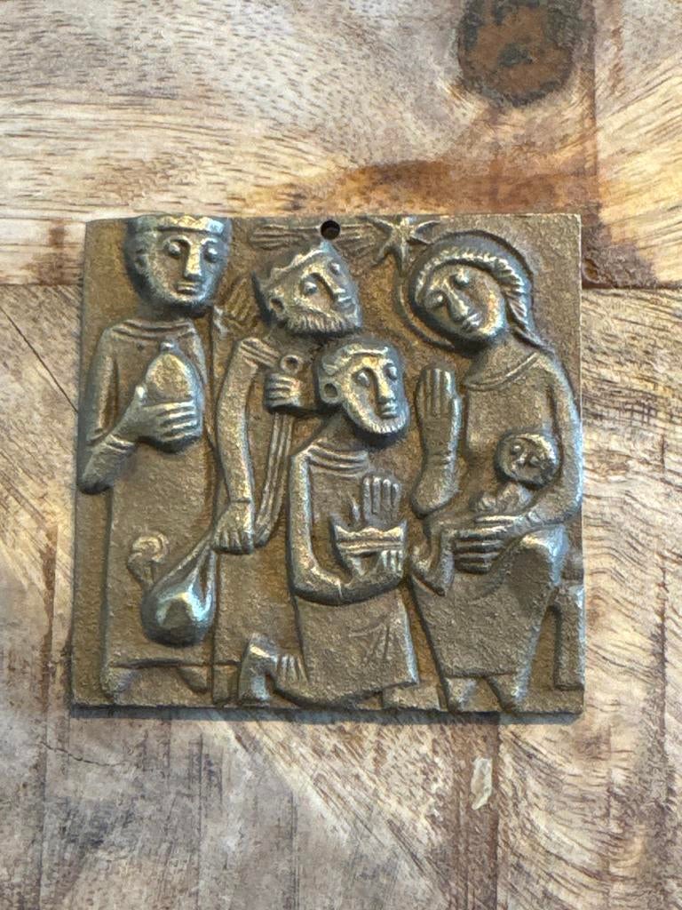 Bronzen reliëf Egino Weinert Heilige Familie, Ophalen of Verzenden