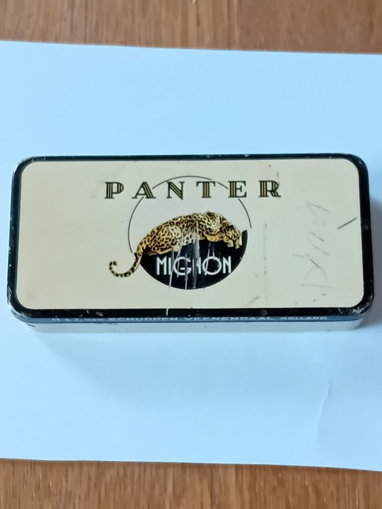 Panter sigarenblikje, Verzamelen, Blikken, Ophalen of Verzenden, Gebruikt, Overige