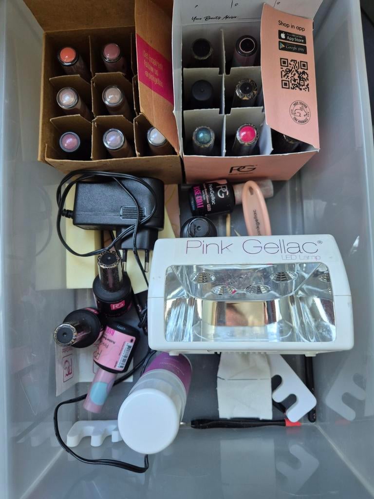 Pink Gellac set met lamp en diverse kleuren, Ophalen of Verzenden, Zo goed als nieuw, Handen en Nagels
