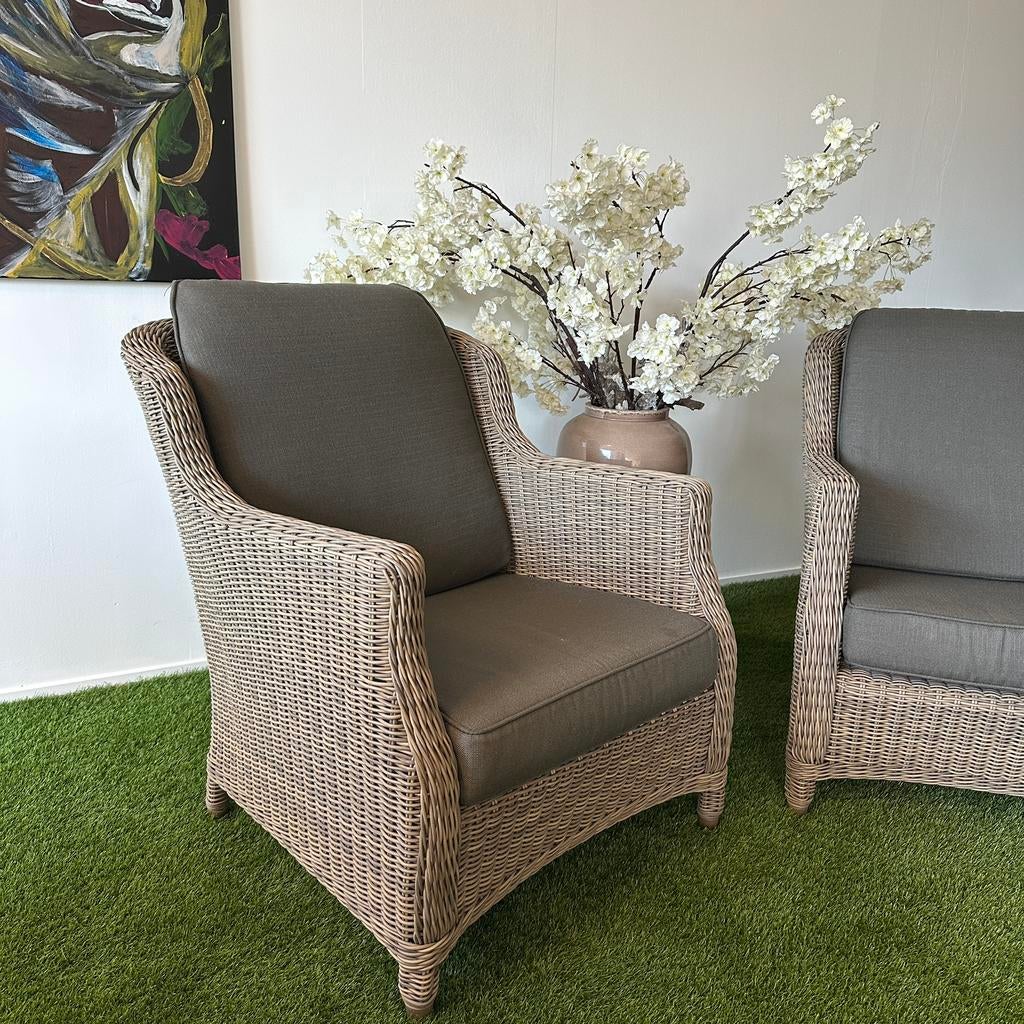 4 Seasons Outdoor Brighton Pure Fauteuils  – ZGAN, 2 zitplaatsen, Verzenden, ., Zo goed als nieuw