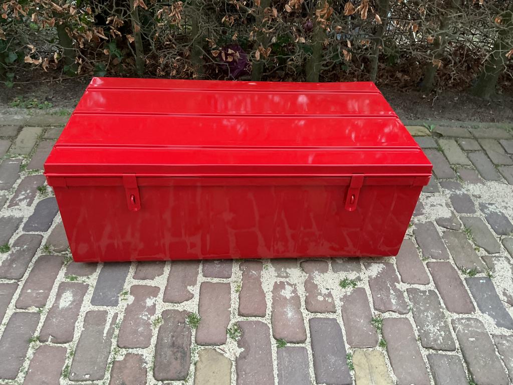 Metalen kist - dekenkist - gereedschapskist- opslagbox, 50 tot 100 cm, Ophalen of Verzenden, Zo goed als nieuw, Metaal