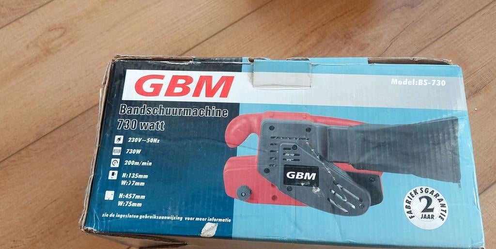 Bandschuurmachine GBM, Ophalen of Verzenden, Gebruikt, 600 tot 1200 watt, Bandschuurmachine
