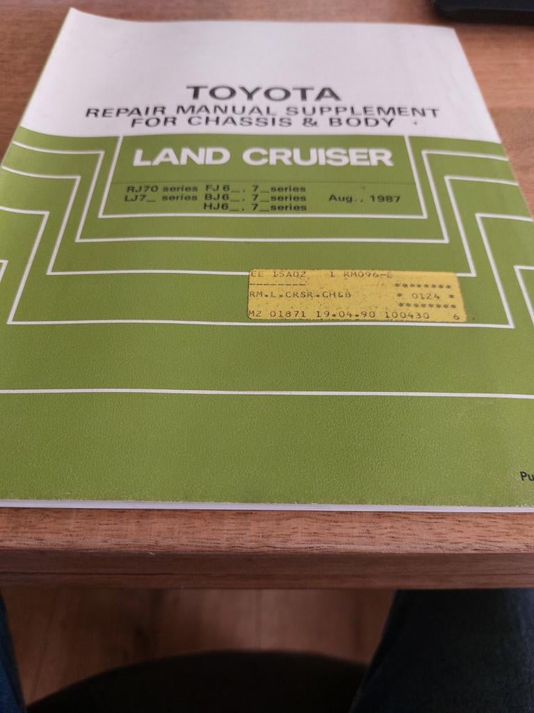 REPAIR MANUAL CHASSIS-BODY TOYOTA LANDCRUISER 60 70 SERIE, Ophalen of Verzenden