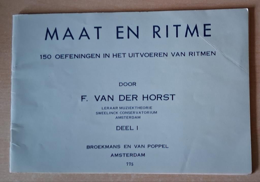 F. van der Horst - Maat en ritme deel 1, Ophalen of Verzenden, Gebruikt, Les of Cursus, Klassiek
