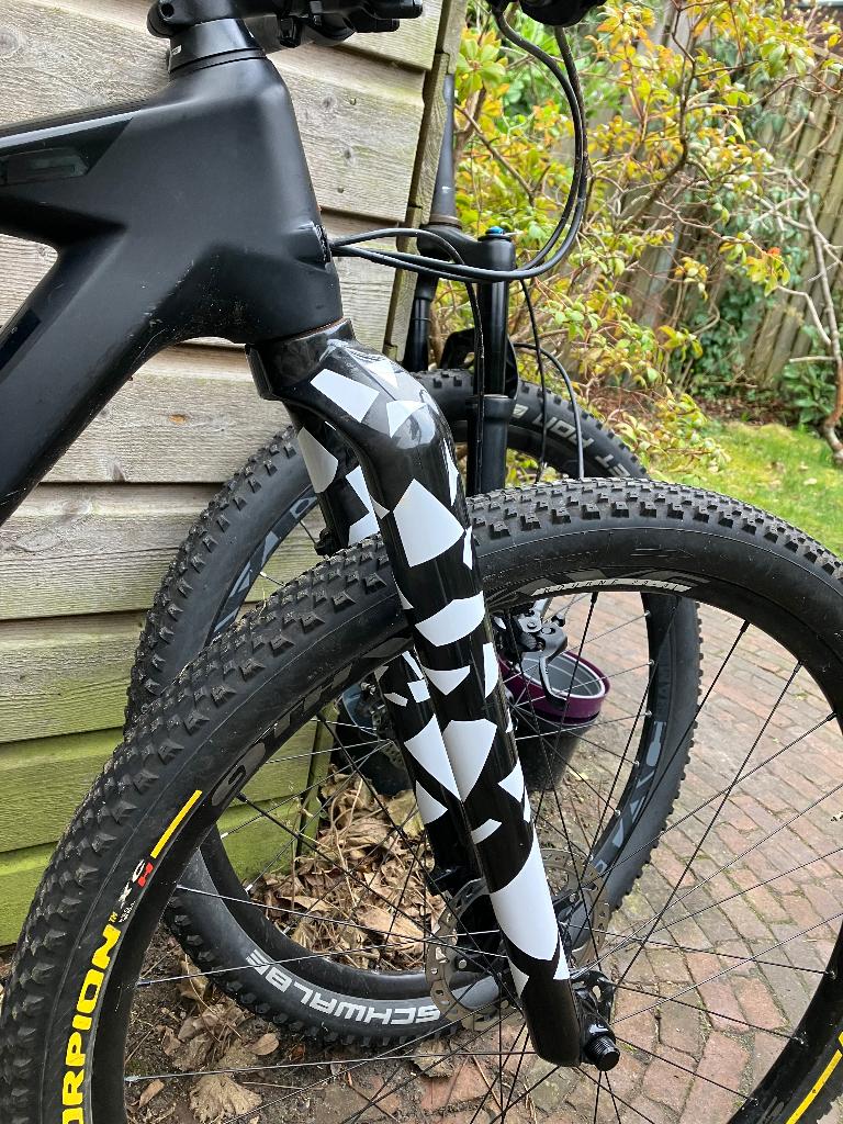 MTB vaste voorvork carbon strandfiets, Fietsen en Brommers, Fietsonderdelen, Ophalen, Gebruikt, Onbekend, Mountainbike