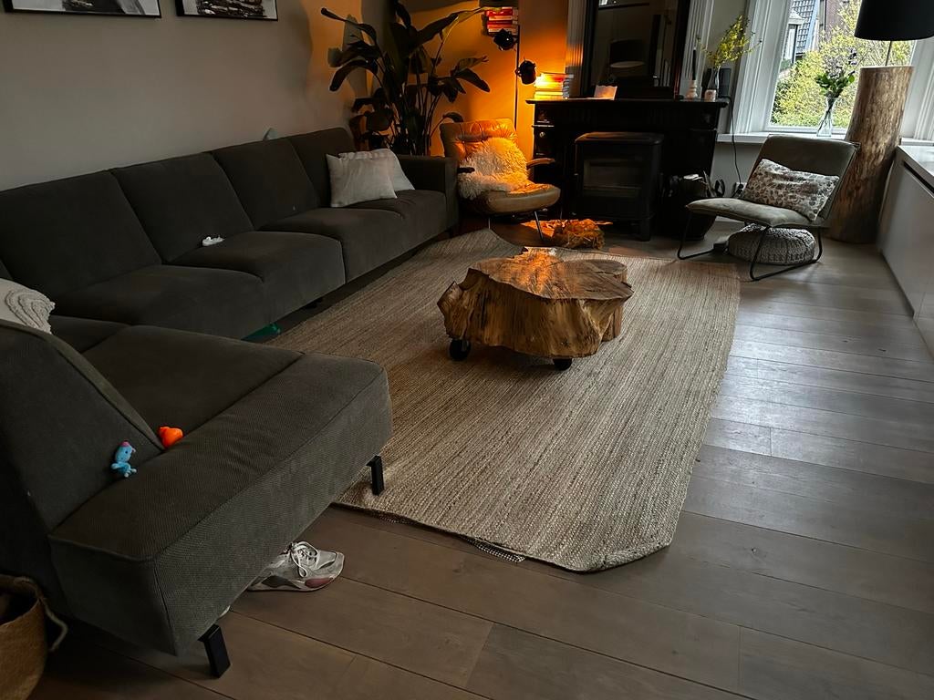 Jute vloerkleed 3x2m, Huis en Inrichting, Gebruikt, Beige, Ophalen of Verzenden, 200 cm of meer