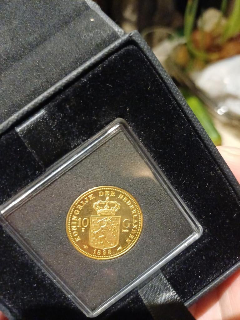 Gouden Tientje 1898 Koningin Wilhelmina Kroningstientje, Koningin Wilhelmina, Losse munt, 10 gulden, Goud