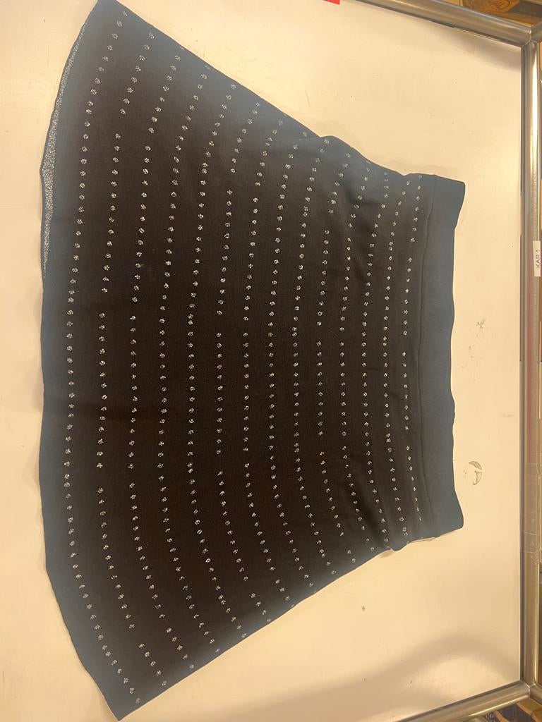 Nikkie rokje zwart met zilveren stippen maat 42, Zwart, Maat 42/44 (L), Ophalen of Verzenden, Gedragen