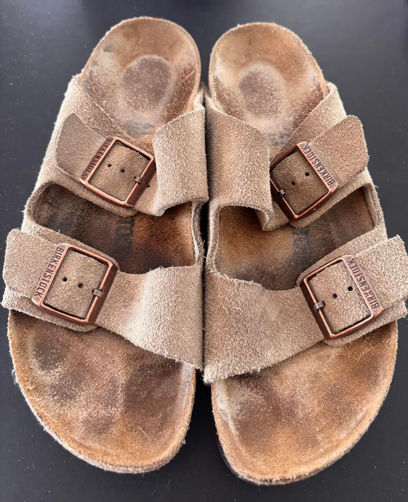 Birkenstock Arizona suède maat 41, Kleding | Dames, Schoenen, Ophalen of Verzenden, Zo goed als nieuw, Beige, Sandalen of Muiltjes