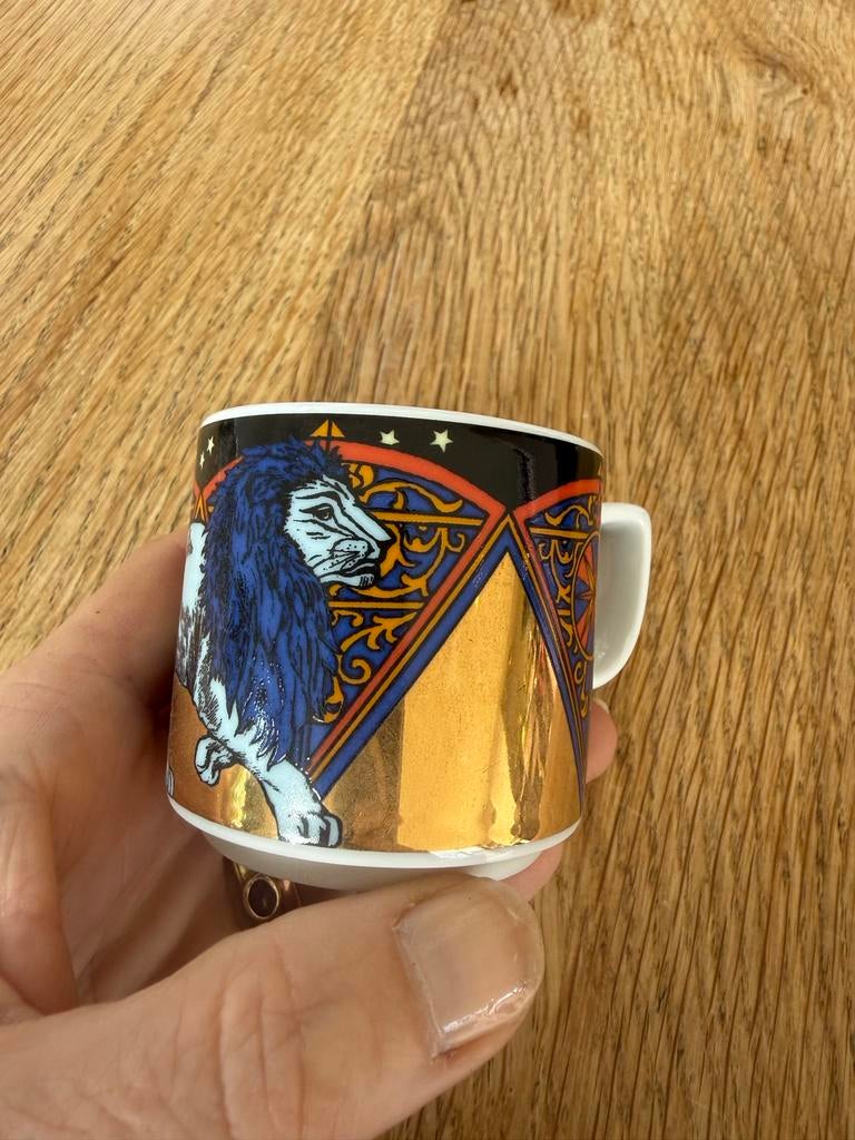 6 Bopla espresso kopjes - Diverse designs, Gebruikt, Keramiek, Ophalen of Verzenden, Overige stijlen