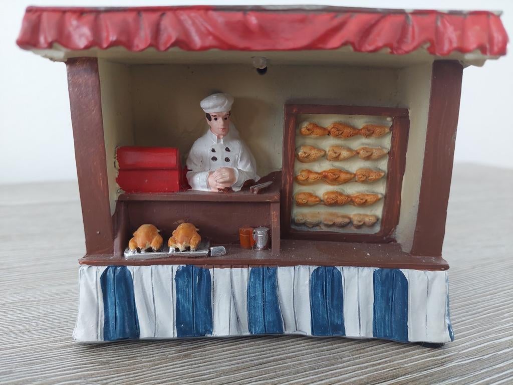 Kerstdorp: Kippenkraam - Decoratief Figuur, Diversen, Kerst, Ophalen of Verzenden, Zo goed als nieuw