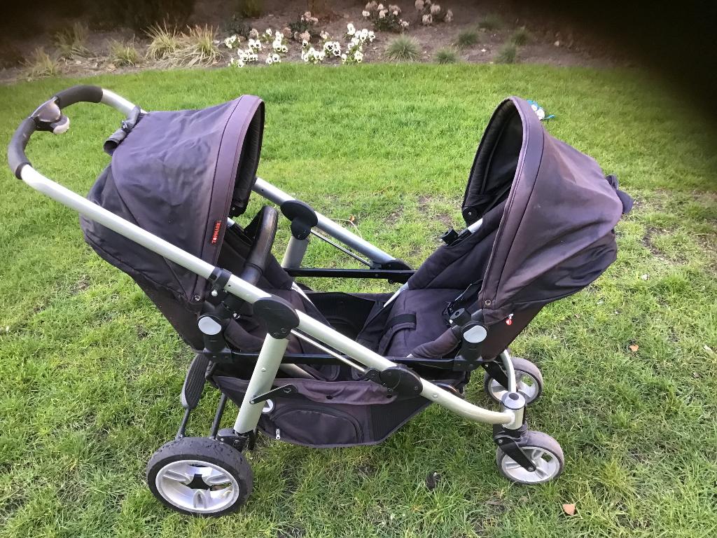 Dubbele kinderwagen plus autostoeltje, Kinderen en Baby's, Ophalen, Gebruikt, Combiwagen, Overige merken