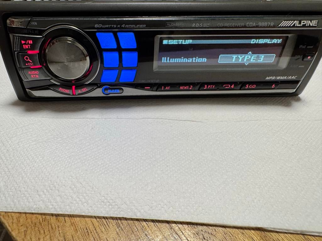 Alpine CDA-9887R autoradio top serie van alpine z.g.a.n., Ophalen of Verzenden, Zo goed als nieuw