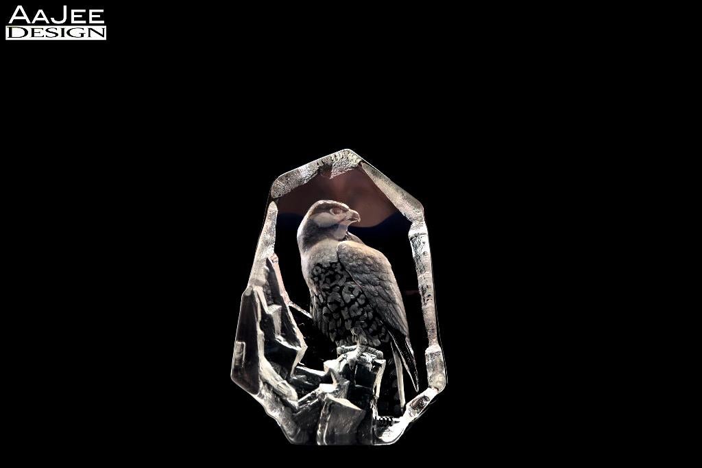 Mats Jonasson Zweden – Groot kristal sculptuur – Gesigneerd, Verzamelen, Ophalen of Verzenden, Zo goed als nieuw, Kristal, Beeldje(s)