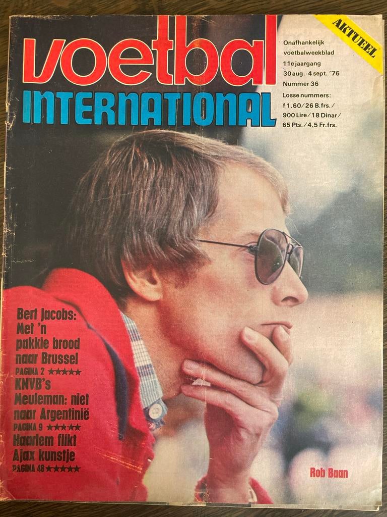 Voetbal International nummer 36 uit 1976, Ophalen of Verzenden, Gelezen, Sport en Vrije tijd