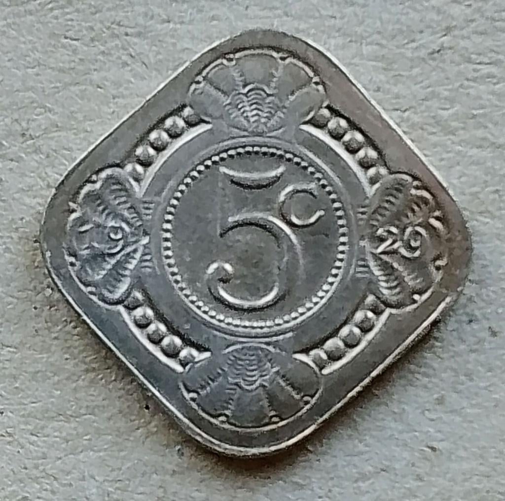 Nederland, 5 cent 1929, Postzegels en Munten, Munten | Nederland, Ophalen of Verzenden, Koningin Wilhelmina, 5 cent, Losse munt