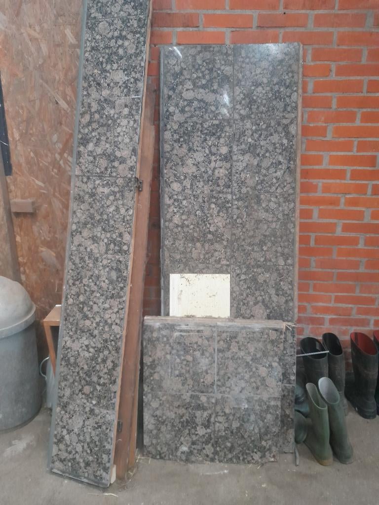 Werkblad keukenblad tegels, Ophalen, 50 tot 75 cm, 150 tot 200 cm