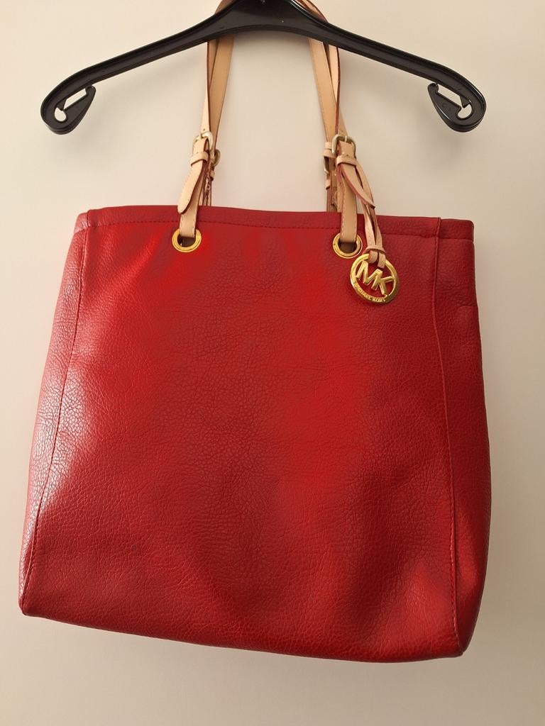 Rode leren tas, Sieraden, Tassen en Uiterlijk, Tassen | Damestassen, Ophalen of Verzenden, Rood, Handtas