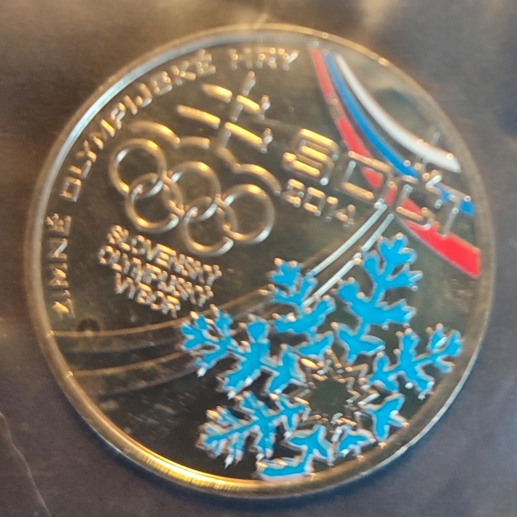 Slowakije Penning 2014 BU Olympische Winterspelen Kleur, Ophalen of Verzenden, Overige materialen, Buitenland