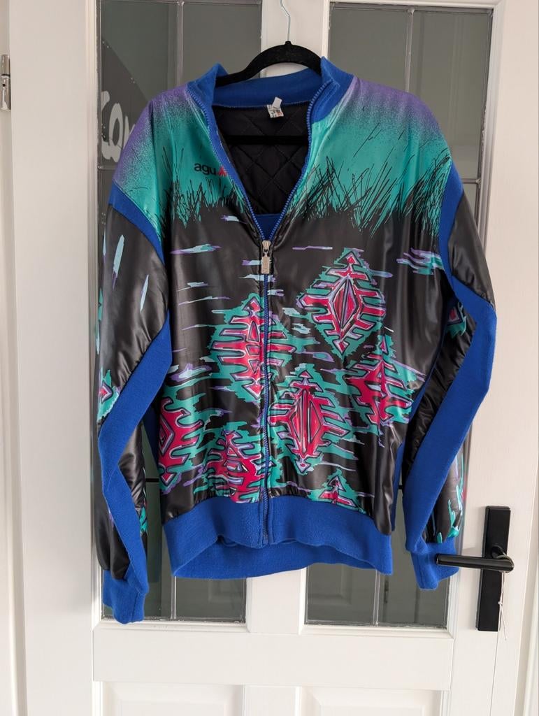 Vintage Agu trainingsjack met uniek design, Ophalen of Verzenden, Agu, Gedragen, Maat 48/50 (M)