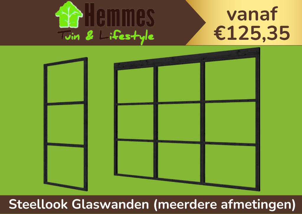 Steellook Glaswanden (meerdere afmetingen), Ophalen of Verzenden, Nieuw, Overige typen