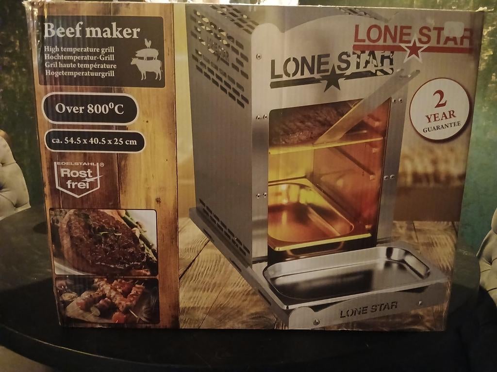 Lone star beef maker grill op gas aansluiting, Ophalen, Nieuw
