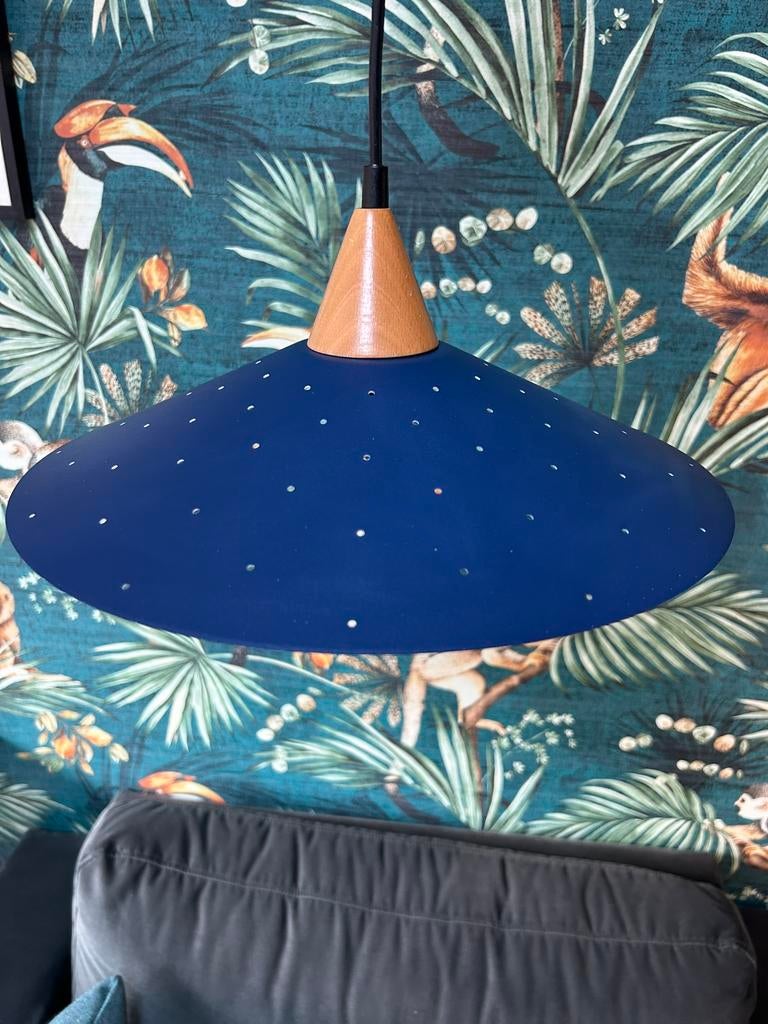 Prachtige Vintage Herda Hanglamp – Mid-Century Design, Scandi, Ophalen of Verzenden, Zo goed als nieuw, Minder dan 50 cm