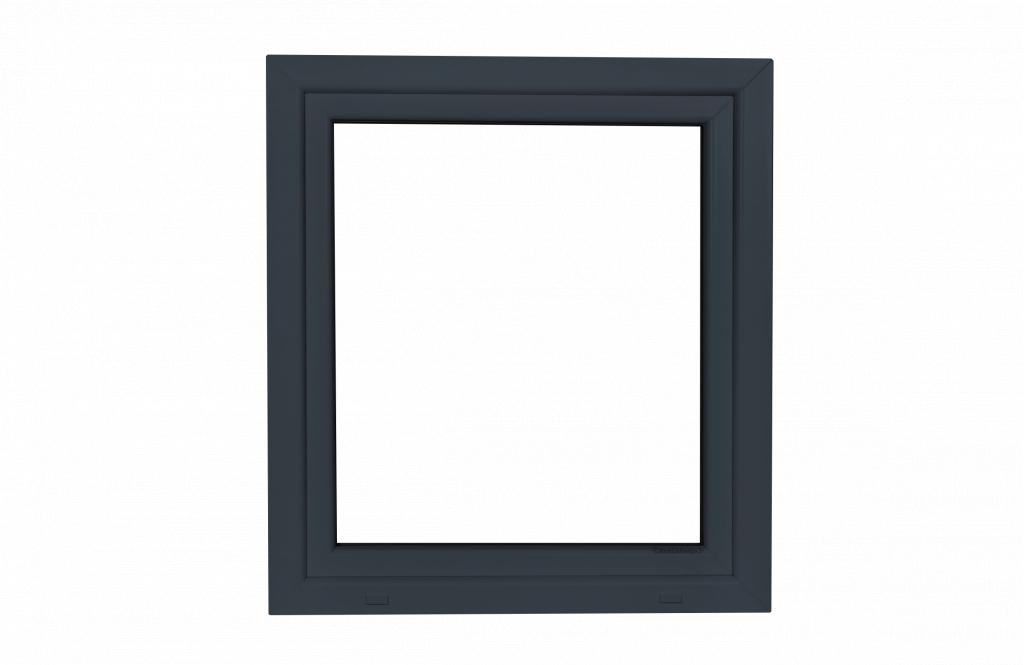 Kunststof antraciet kozijn b100 x h110 RAL7016, Kunststof, Raamkozijn, Niet ingevuld, Nieuw