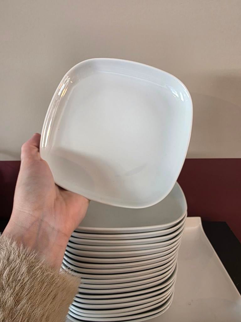 20 gebak bordjes en taart schaal, Huis en Inrichting, Keuken | Servies, Nieuw, Ophalen of Verzenden, Bord(en), Overige stijlen