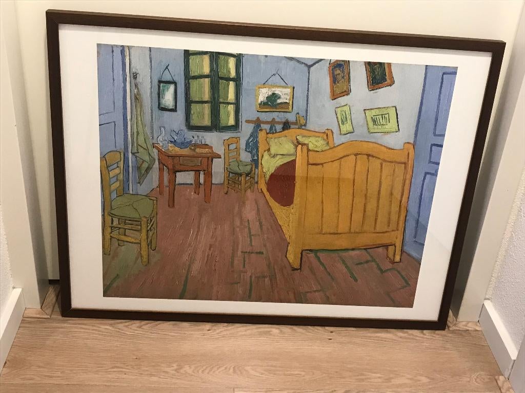 83 x 63 cm Giclée met certificaat Van Gogh's slaapkamer, Antiek en Kunst, Ophalen