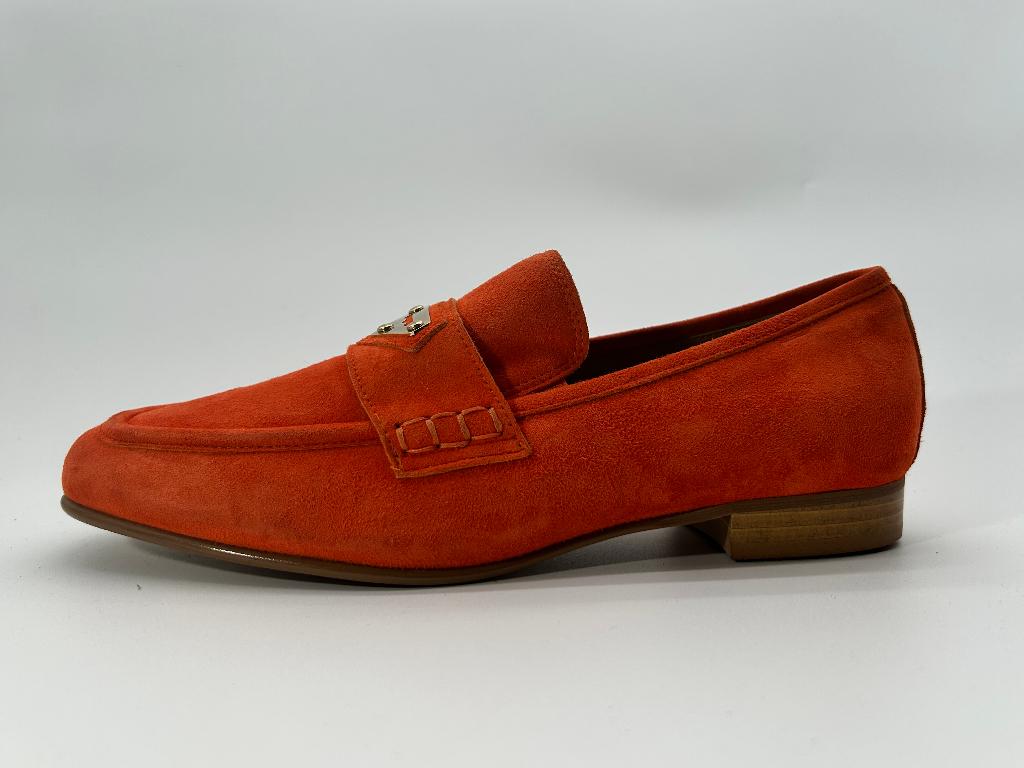 Marcos Nalini, maat 36.5 Nieuwe oranje suède mocassins, Verzenden, Nieuw, Espadrilles of Moccasins, Oranje