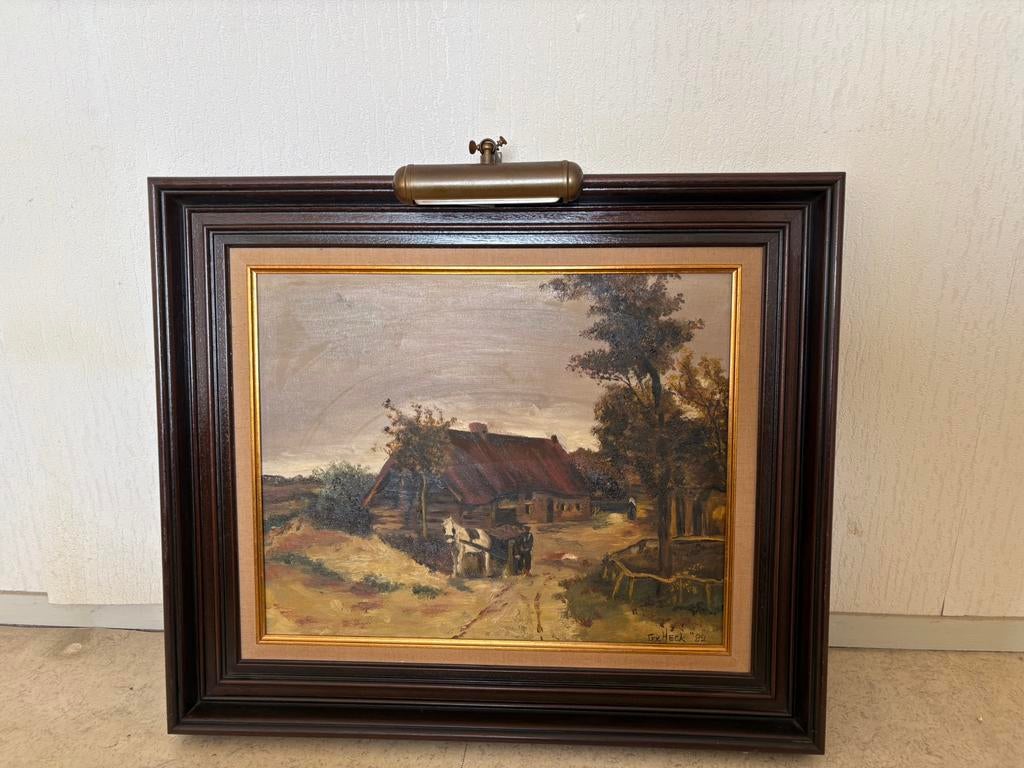 Schilderij gesigneerd door van Heck., Ophalen of Verzenden